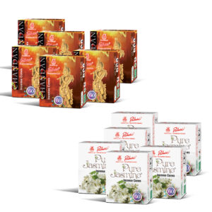 Pure Jasmine & Chandan Cone Combo – 12 Pack