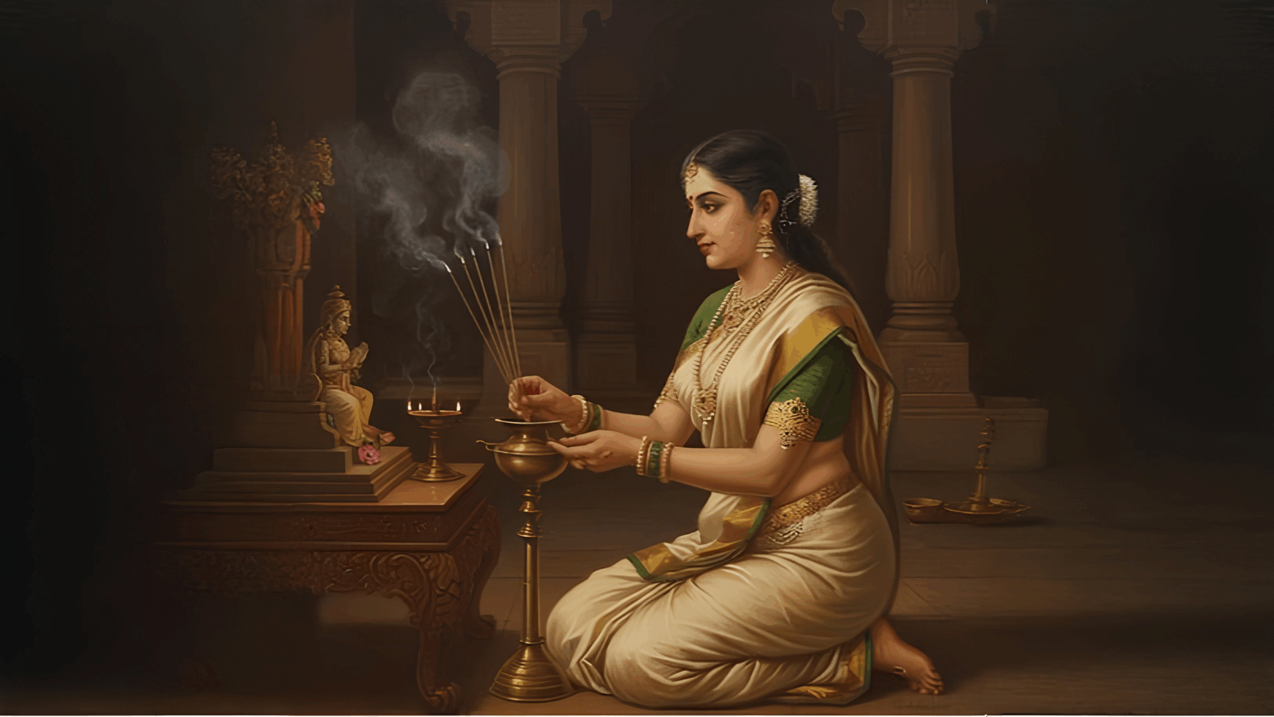 Indian Royal using Agarbatti in History